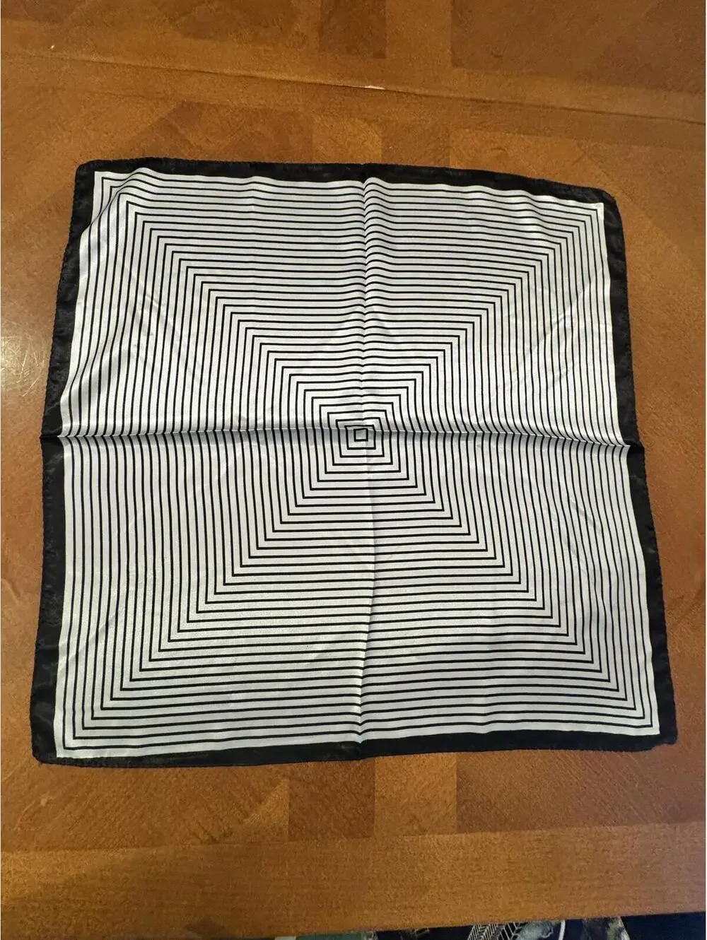 Black and White Geometric Square Scarf 244